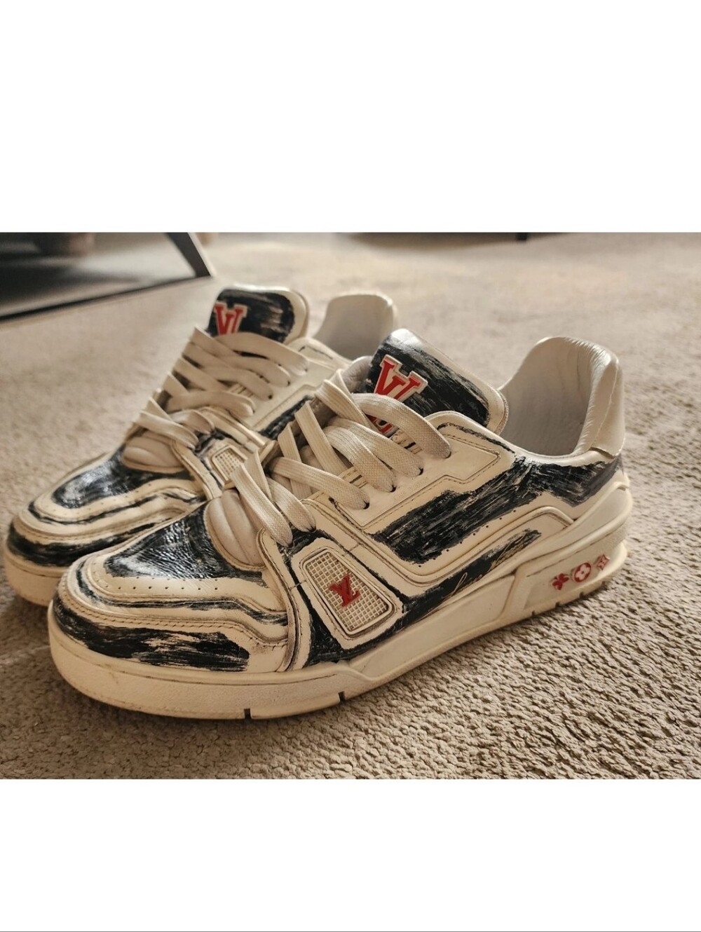 Louis Vuitton LV 'Colored In' White Trainer Men's Sneaker Size 6.5 LV/8 US - Picture 2 of 14